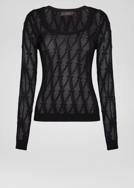 Top Versace Versace V-Pattern Lace Dama | XYLSJIR-81